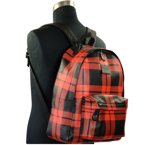 GORGEOUS! Coach Mount Plaid Tartan Buffalo check Backpack - Picture 7 of 7